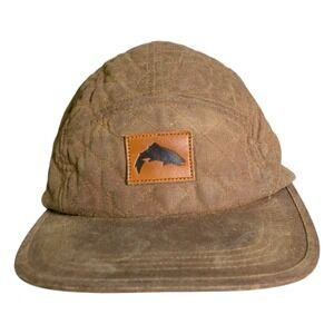 SIMMS Dockwear Insulated Hat Mens  Cap Strapback Waxed Quilted Brown Fishing